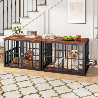  Cage pour chien 43,3 po avec bols