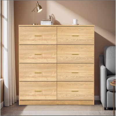Commode moderne à 8 tiroirs pour la chambre à coucher - Vaste commode de rangement