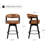 Ruth 26.3'' H Swivel PU Upholstered Counter Stool with Natural Wood Frame-1664171929