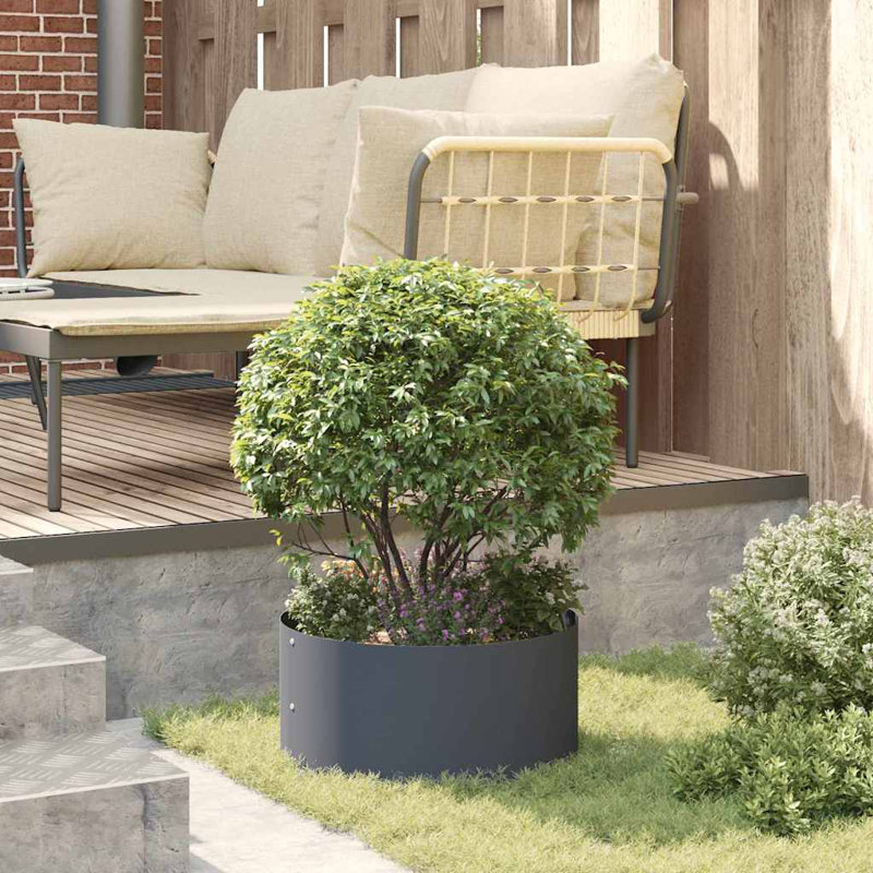Garden Planter 20 Cm Steel, 20cmH x 40cmW x 40cmD, Anthracite