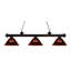 Luminaire suspendu linéaire à 3 lumières pour table de billard Chevelle-22737124-22737128