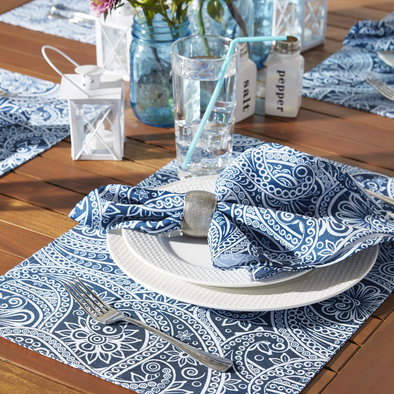 Mizuno Polyester Paisley Rectangle Placemat