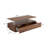 Modern Rectangular LED Lights Coffee Table With 2 Drawers In 47.2"-814363948