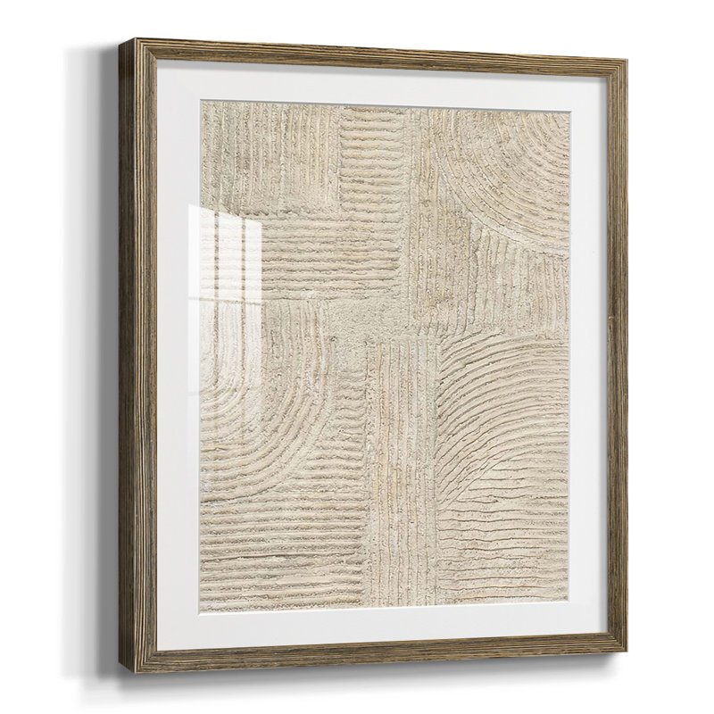" Sandstone Pastures II ", White, Walnut Framed Paper