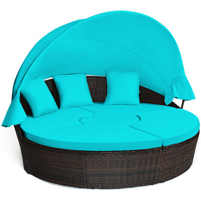 Phillistine 67" Wide Outdoor Patio Daybed with Cushions by Latitude Run