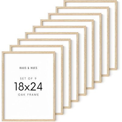Cadre photo en bois massif - ensemble de 9