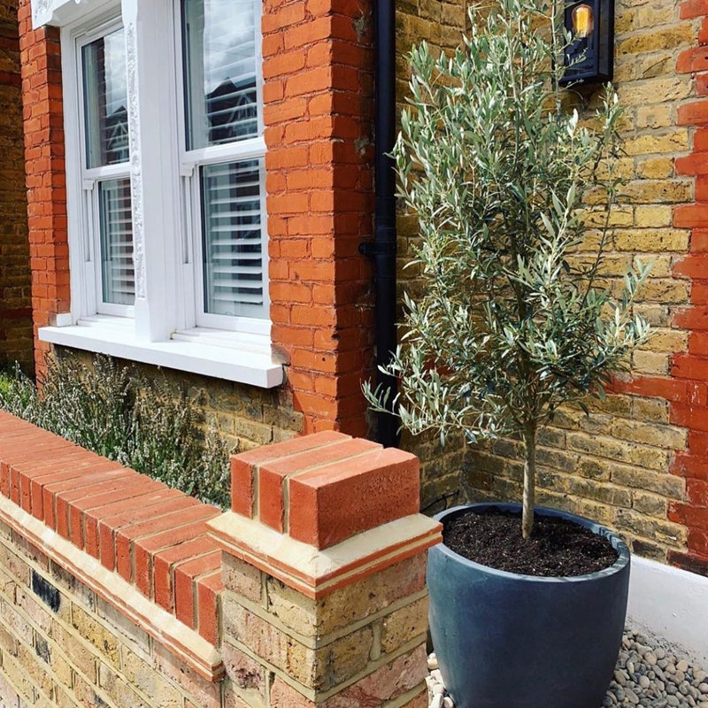 Fibreglass Plant Pot, 45cm H x 46cm W x 46cm D, Dark Grey
