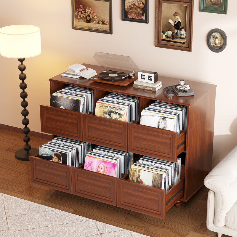 85 cm H Media Shelves, Brown