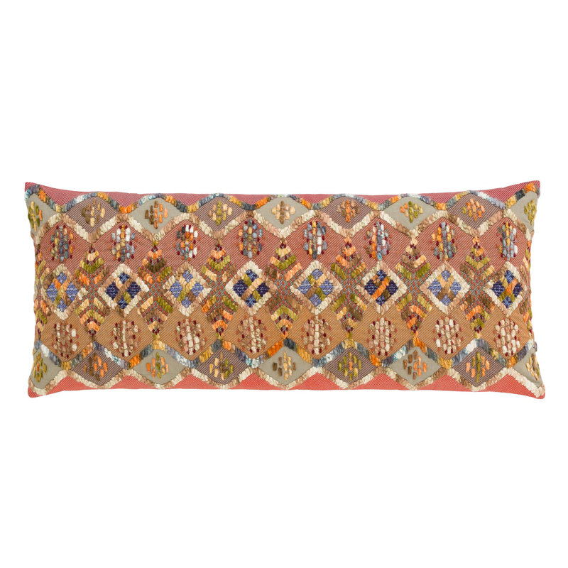 Kenya Embroidered Decorative Pillow, Pillow Cover Only - No Insert