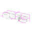 Modern TV Stand with Rattan Doors, Cabinets, Open Shelving and Drawers