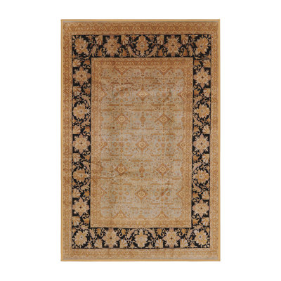 Tapis beige / bleu marine Raef