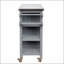 Îlot de cuisine pliable pour l'extérieur avec roulettes verrouillables, armoire de rangement et porte-serviettes pour l'extérieur et le patio, gris-590693933-590693935-590693943