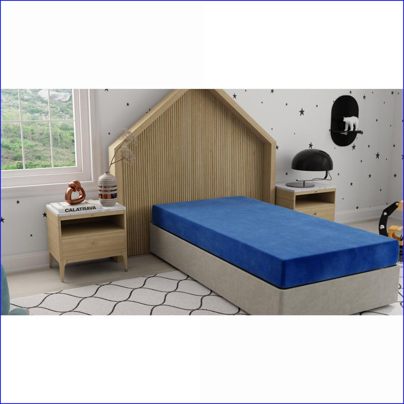 Matelas - Matelas double imperméable 7 po KidsPedic par BedTech | Bleu ciel | Mousse, Lit double