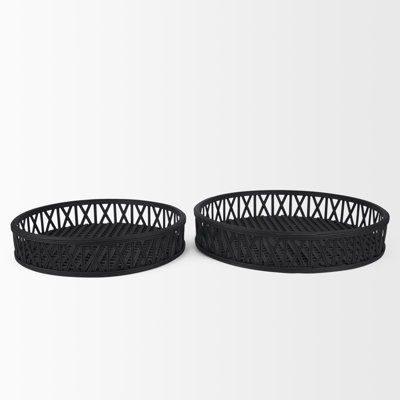 Ayanne Wicker Tray - Set of 2