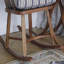 Chaise berçante décontractée en bois massif de chêne massif