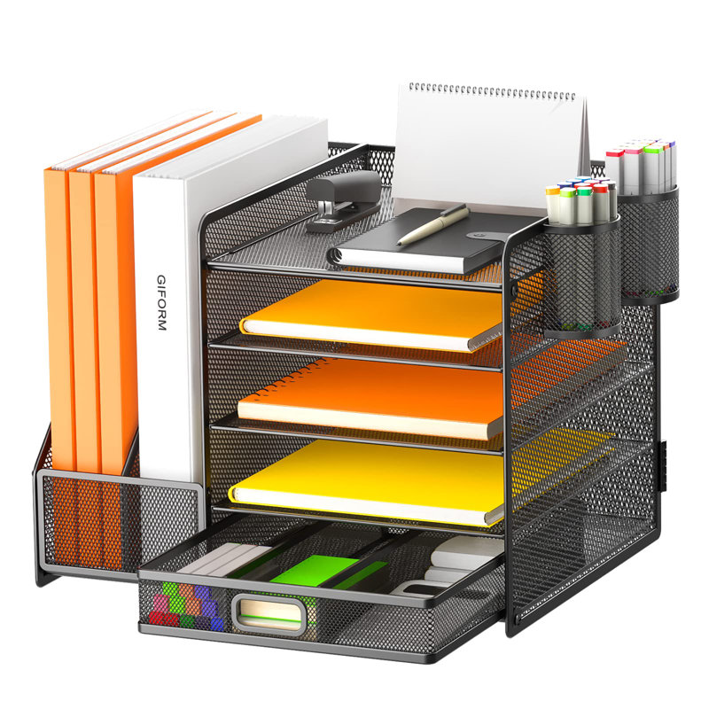 Metal File Organiser, Black