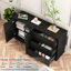 Buffet de cuisine moderne noir avec buffet réglable et porte