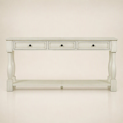 Longue console avec tiroirs et tablette