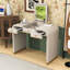 Bureau de coiffeuse avec miroir, 2 tiroirs et rangement caché-1004471268