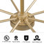 Lustre de style campagnard moderne à 8 lumières de style bougie Kaymarie Certifié UL-94721732-94721733