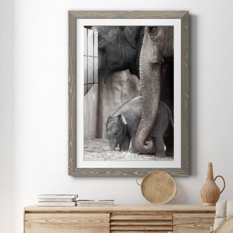 Family Moment - Photographie avec cadre photo, Encadré gris, H 37,5 po x l 27,5 po x P 1,5 po