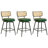 Swivel Upholstered Counter Stools With Rattan Back-970377916-970377915