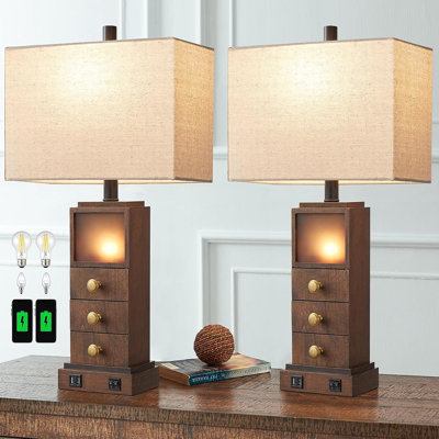 Lampe de table en bois Katsuya