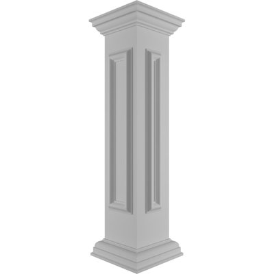 Poteau d'extrémité Newel avec panneau, capitonnage et base (ensemble d'installation inclus)