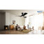Ventilateur de plafond encastré à profil bas de 42 pouces en noyer, 3 pales, avec éclairage et télécommande ; ventilateur intérieur/extérieur à intensité variable avec télécommande, moteur CC silencieux et minuterie.-750143518-750143512-750143515