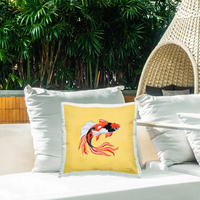 Oreiller Koi on Yellow