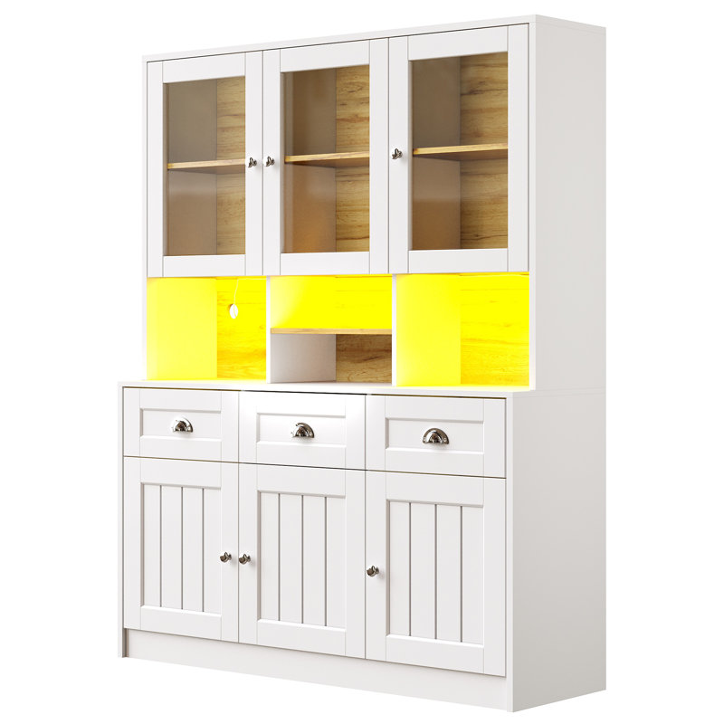 175cm Kitchen Pantry, White