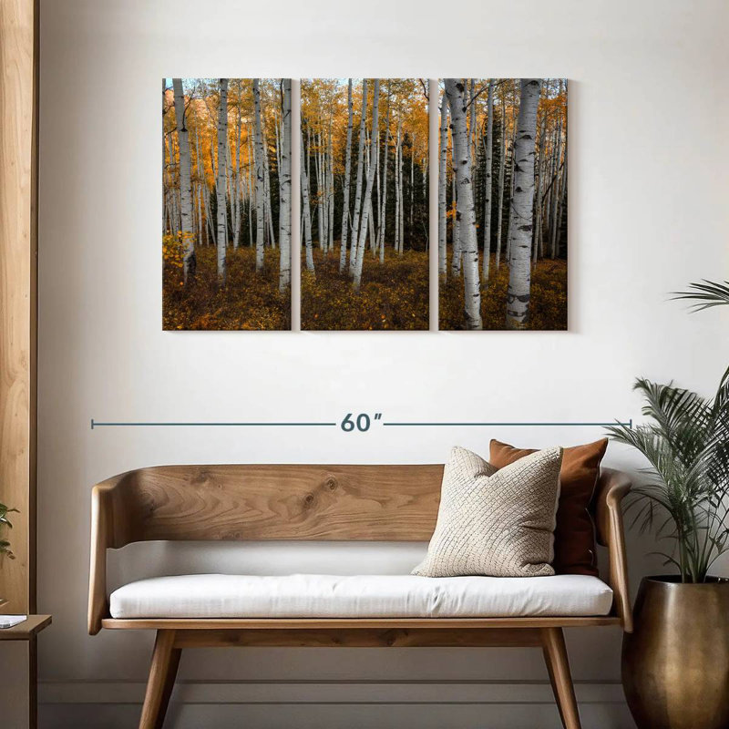 Alvord une forêt de trembles en automne, H 28 po x l 45 po