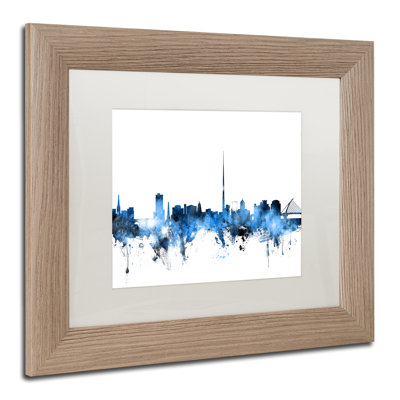 « dublin ireland horizon white », impression encadrée