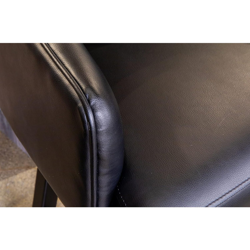 Tabouret pivotant Nestor, Tabouret de comptoir (siège d'une hauteur de 25 p, Noir