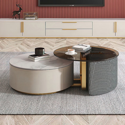 Modern luxury round coffee table set