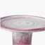 Bain d'oiseaux en céramique de 17 po pour l'extérieur, grand bain d'oiseaux élégant pour l'extérieur, bains d'oiseaux vernis à piédestal léger pour l'extérieur avec motif tourbillonnant, ombre rose-95361172