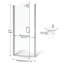 Porte de douche semi-sans cadre avec verre transparent Infinity 33 po - 34 po x H 65,56 po-16968619-17243274