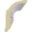 Moulure couronnée dentelée H 4 3/8 po x P 3 1/8 po x F 5 1/4 po x L 94 1/2 po (répétition 3 po)
