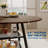 42 inch Brown 2-Tier Storage Round Dining Table for 4-6 Space-Saving Design with Black Wood & Metal Frame for Small Apartments-254309476-254309478