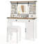 Bureau de maquillage avec miroir et lumières DEL à intensité variable 3 couleurs