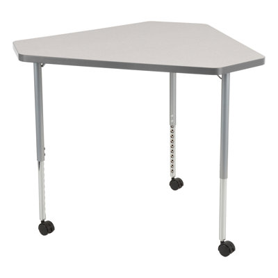 Structure Series Diamond 41" x 36" Adjustable Height Mobile Collaborative Activity Table with Casters