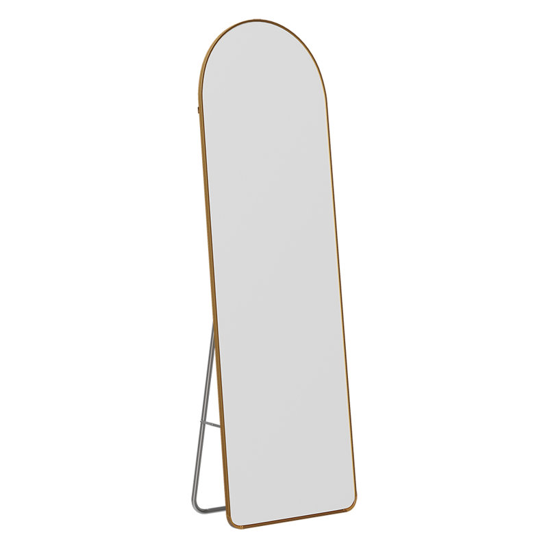 Metal Arch Floor Mirror, Gold