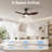 42" Ceiling Fan with Light, High Airflow Low Noise DC Motor, 6-Speed Reversible Airflow, Upgraded Premium ABS Blades-98316763