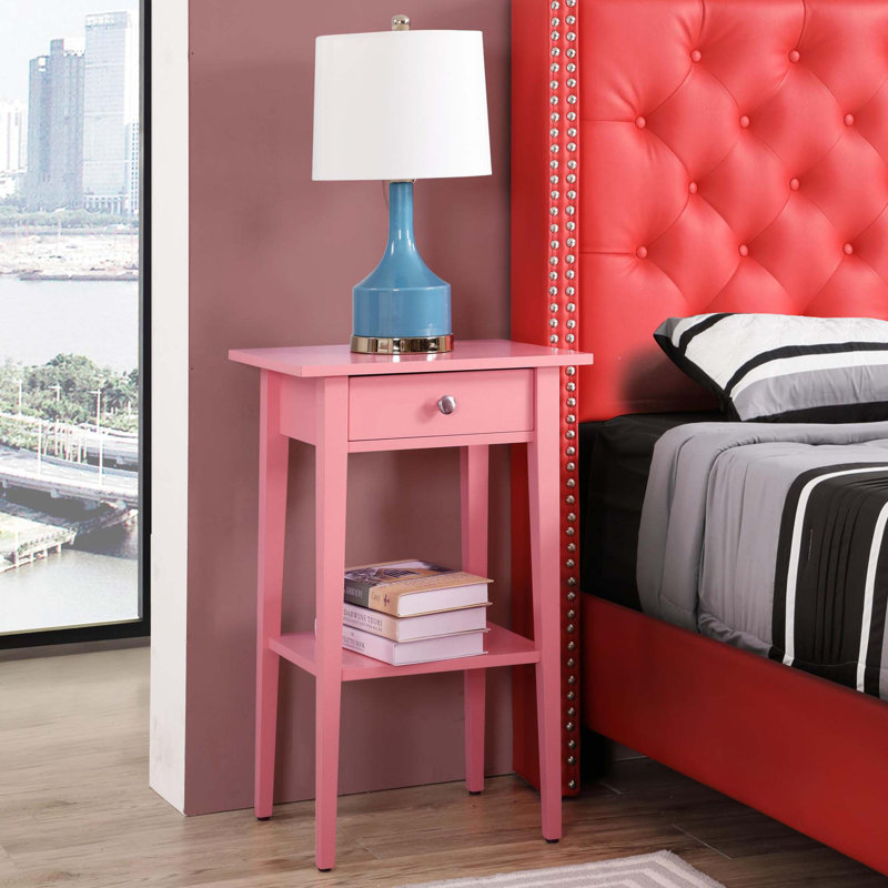 Charmante table de chevet contemporaine, Rose