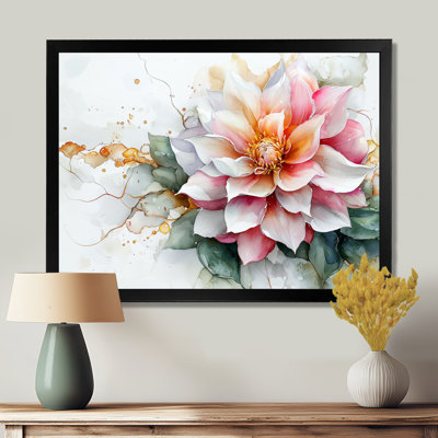 Modern Dahlia Spring Muse II - art mural Dahlia pour le salon
