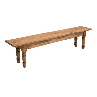 6' Rustic Solid Wood Bench Seat