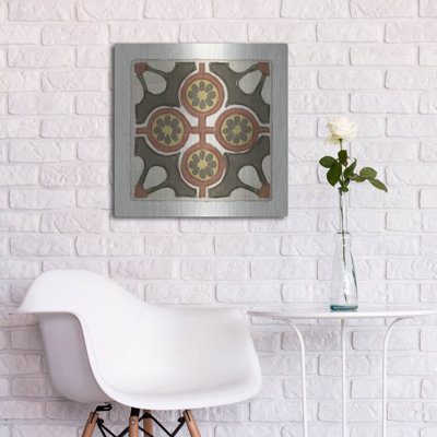 Luxe Metal Art 'Moroccan Tile Pattern II' By Stell " Moroccan Tile Pattern II " by Stellar Design Studio