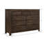 Commode brune à 9 tiroirs