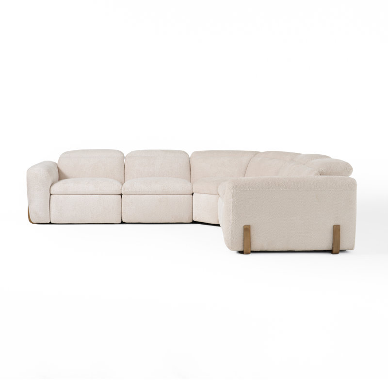 Azailya Upholstered Power Reclining L-Shaped Sectional Symmetrical