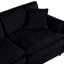 Divan en forme de U de salon, siège profond modulaire surdimensionné avec 2 repose-pieds, 3 nuages confortables en chenille noire, canapé modulaire en chenille avec matériau principal, sièges, repose-pieds mobile luxueux